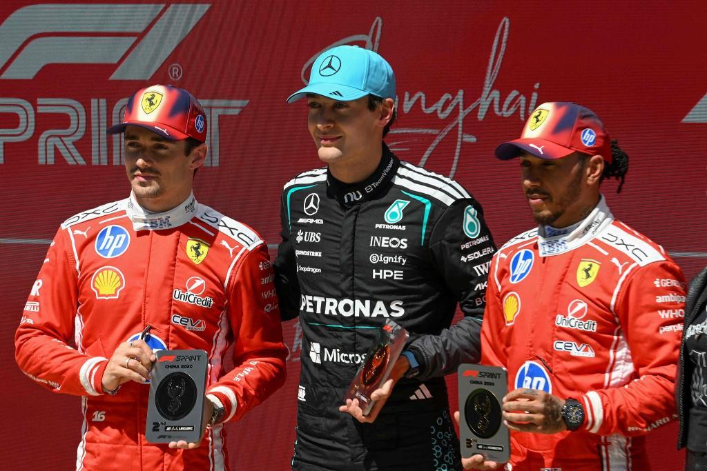 F1上海站冲刺赛:拉塞尔夺冠,法拉利车队位居二三